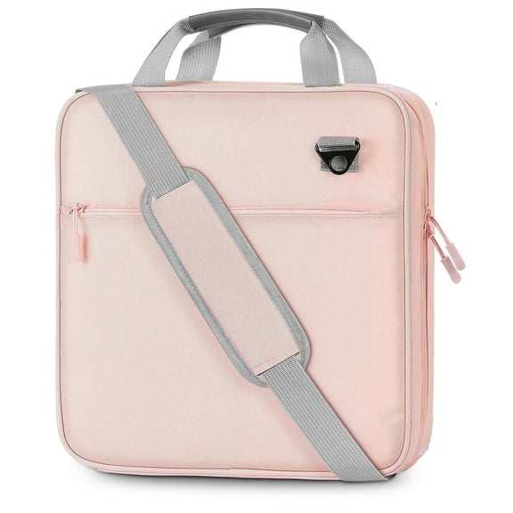 MoKo Zipper Binder, 2 inch 3 Ring 500 Sheet Capacity Multi-Pocket Binder, School Supplies, Pink