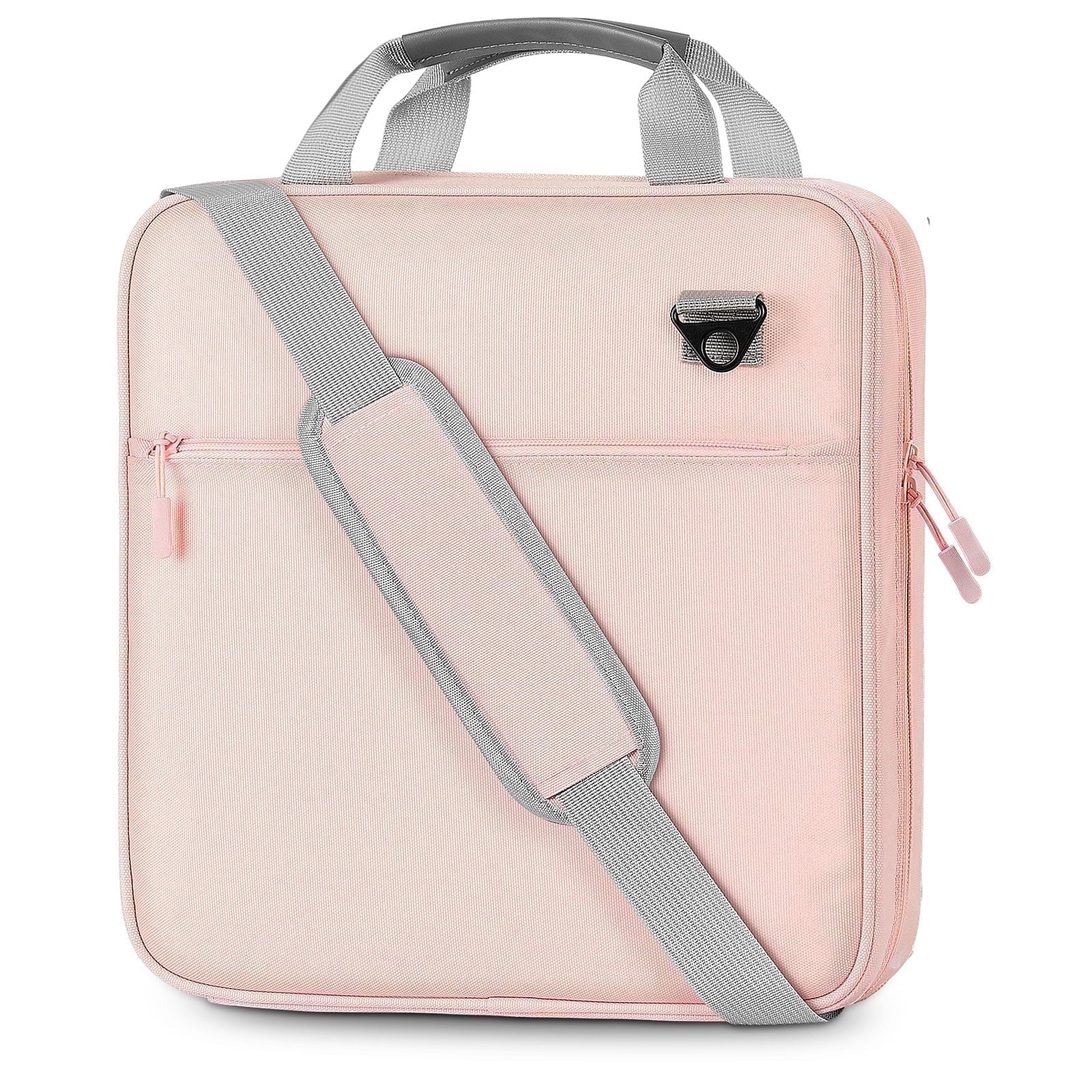 MoKo Zipper Binder, 2 inch 3 Ring 500 Sheet Capacity Multi-Pocket Binder, School Supplies, Pink