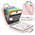 thumbnail image 1 of MoKo Zipper Binder, 2 inch 3 Ring 500 Sheet Capacity Multi-Pocket Binder, School Supplies, Pink, 1 of 9