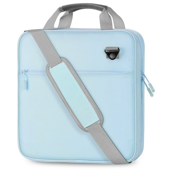MoKo Zipper Binder, 2 inch 3 Ring 500 Sheet Capacity Multi-Pocket School Binder, Blue