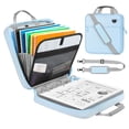 thumbnail image 1 of MoKo Zipper Binder, 2 inch 3 Ring 500 Sheet Capacity Multi-Pocket School Binder, Blue, 1 of 8
