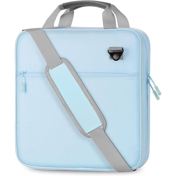MoKo Zipper Binder, 2 inch 3 Ring 500 Sheet Capacity Multi-Pocket School Binder, Blue
