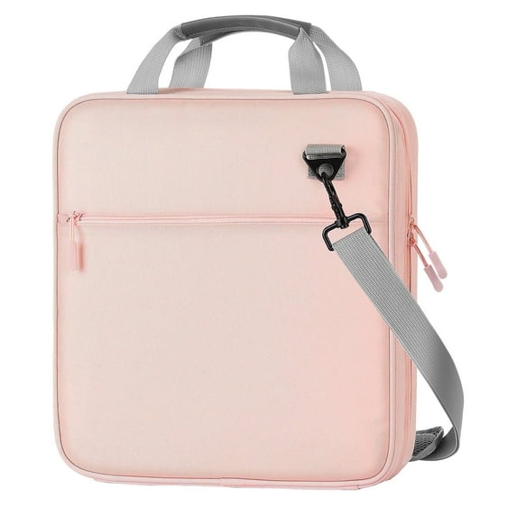 MoKo Zipper Binder, 3 Inch 3 D-Ring 700 Sheet Capacity Multi-Pocket Binder for Middle School, Pink