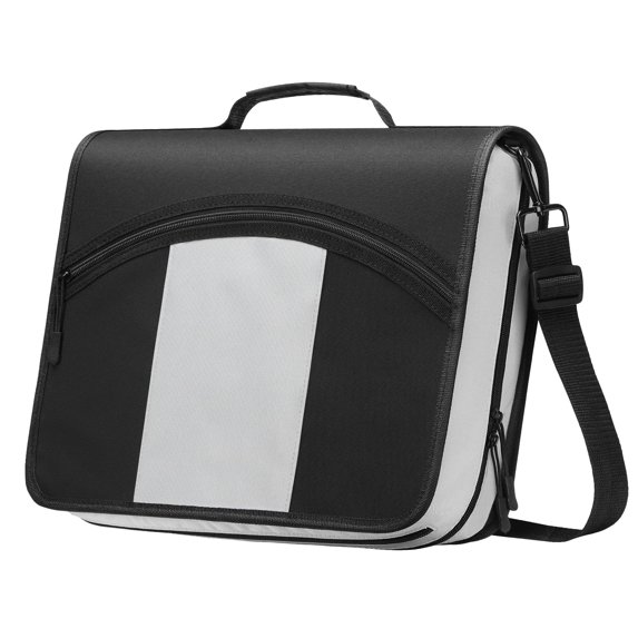 MoKo Zipper Binder, 3 in 3 Ring 600 Sheet Capacity Binder Organizer with Shoulder Strap, School Supplies, Black