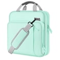 thumbnail image 1 of MoKo Zipper Binder with Strap Handle, 2 inch 3 Ring 500 Sheet Capacity Multi-Pockets Binder Organizer, School Office Supplies, Mint Green, 1 of 9