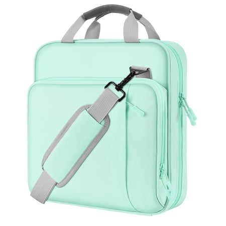 MoKo Zipper Binder with Strap Handle, 2 inch 3 Ring 500 Sheet Capacity Multi-Pockets Binder Organizer, School Office Supplies, Mint Green