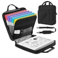 thumbnail image 1 of MoKo Zipper Binder with Strap Handle, 2 inch 3 Ring 500 Sheet Capacity Multi-Pockets Binder Organizer, School Office Supplies, Black, 1 of 8