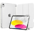 thumbnail image 1 of MoKo for iPad 11-inch (A16) 11th Generation Case 2025, iPad 10th Generation Case 2022 with Pencil Holder, Slim Lightweight iPad Cover with Rugged PC Translucent Back Shell, White, 1 of 9