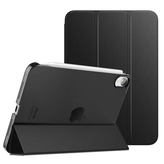MoKo for iPad Mini 7 (A17 Pro) Case 2024,iPad Mini 6 Case 2021,8.3-inch iPad Mini 7th/6th Generation Case,Slim Lightweight Hard Back Shell Stand Cover for iPad Mini 2024 with Touch ID, Black
