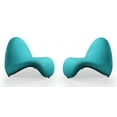 thumbnail image 1 of MoMa Teal Wool Blend Accent Chair (Set of 2), 1 of 2