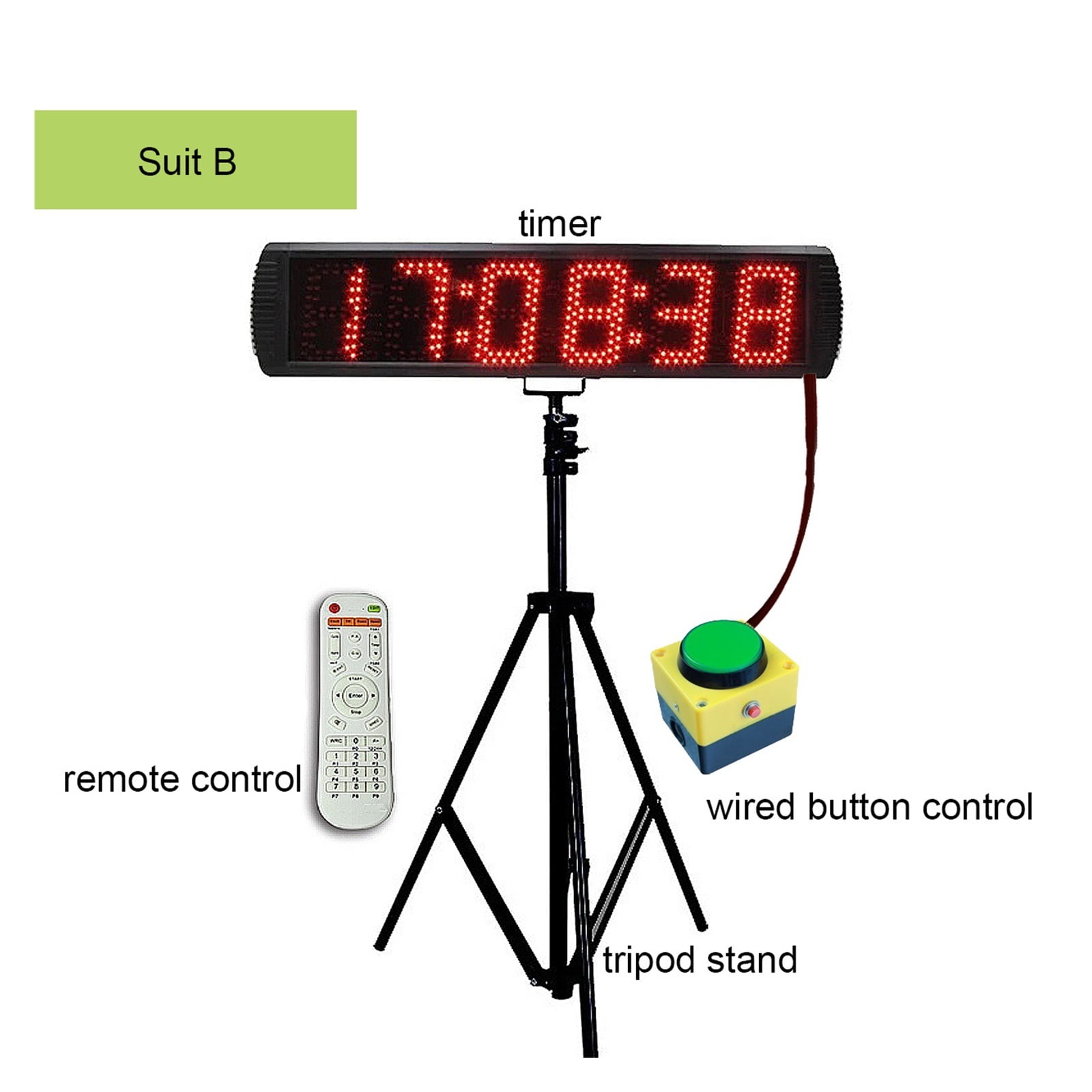 MoMo LED Race Timing Clock For Running Event, Gym Timer For Countdown