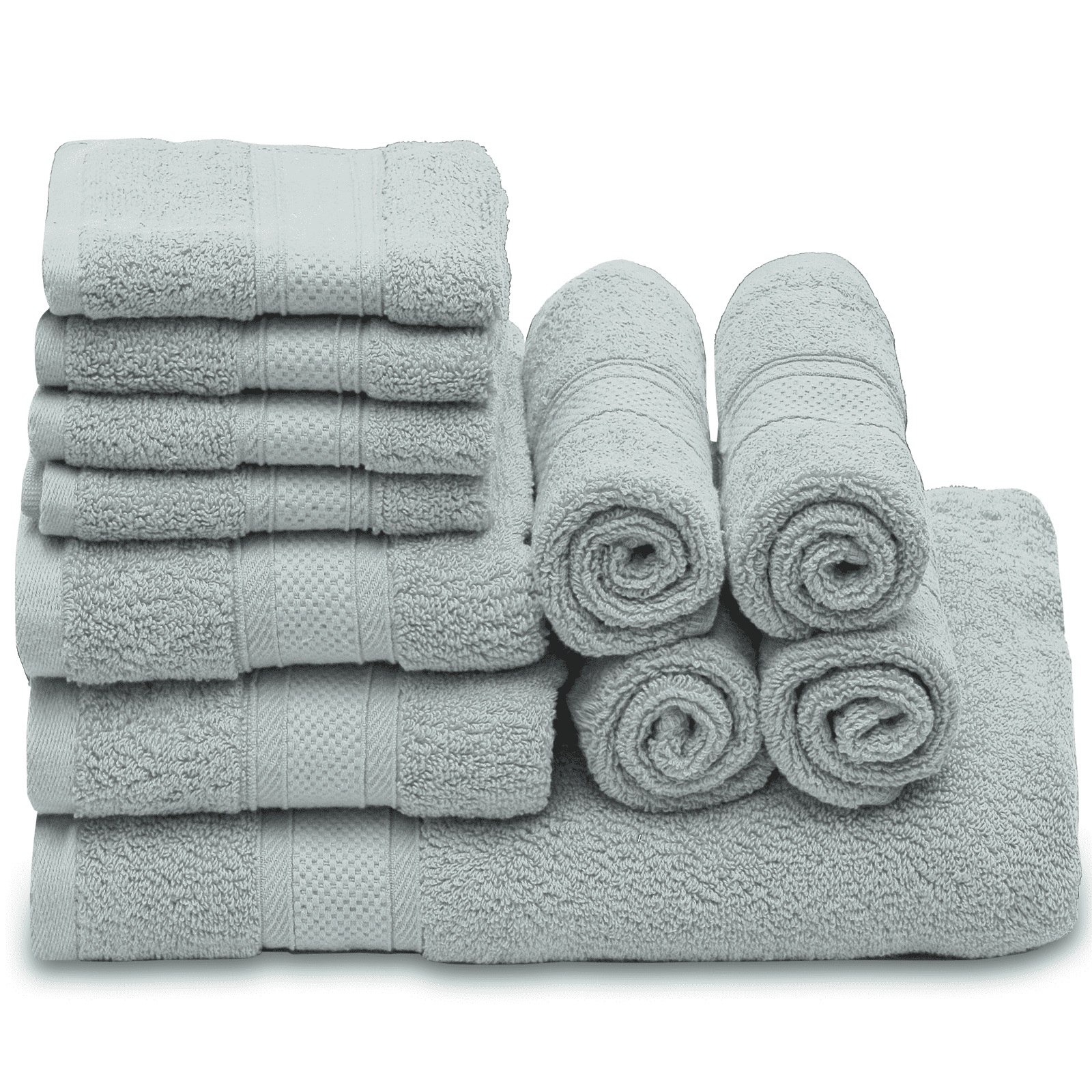 MoNiBloom 11Pcs Bath Towel Set, 100 Cotton Super Soft, Bath Towel, 2