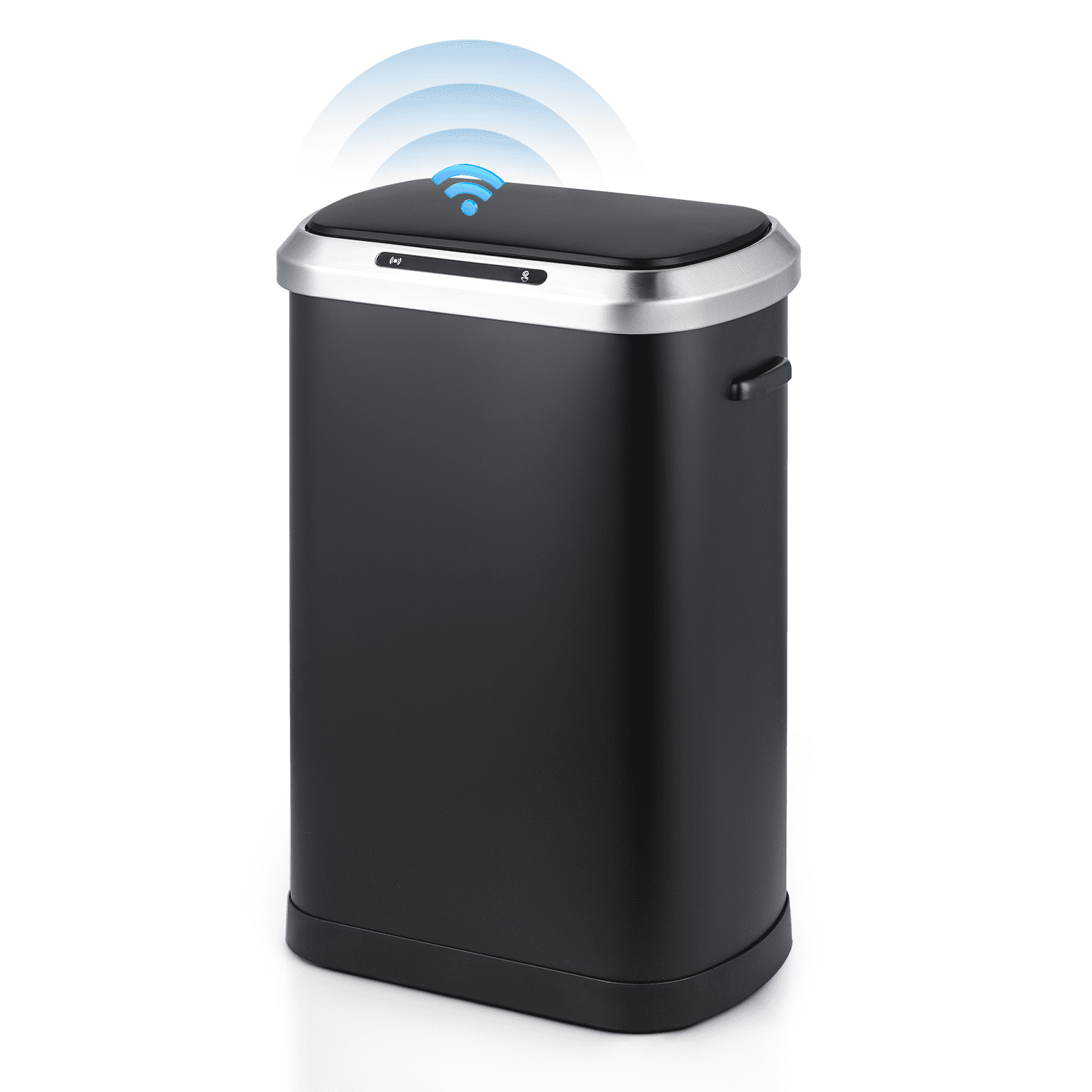 MoNiBloom 13 Gallon Touch Trash Can, Automatic Motion Sensor, AntiFingerprint Mute Design