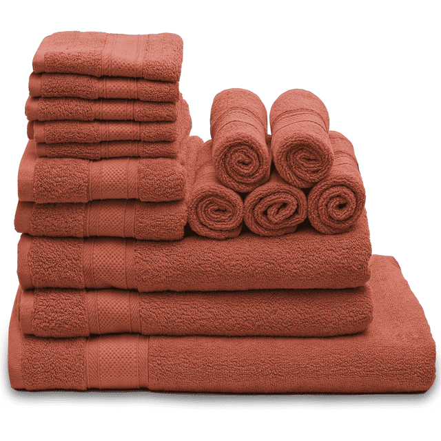 MoNiBloom 15Pcs Bath Towel Set, 100% Cotton, Oversized Bath Sheet, 2 ...