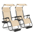 MoNiBloom Zero Gravity Lounge Chairs Set of 2, Folding Outdoor Patio