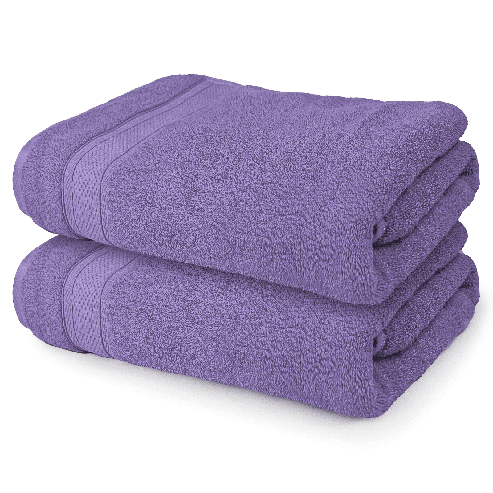 MoNiBloom 2Pcs Premium Cotton Oversized Bath Sheet Towels Set, 35x70 Extra Large Bath Towels for Bathroom, Super Soft & High Absorbent, Light Purple