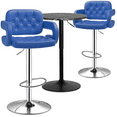 thumbnail image 1 of MoNiBloom 3 Piece Bar Dining and Chair Set, 23.5" Round High Top Bar Table and Bar Stools PU Leather for Home Kitchen Balcony, 1 of 10