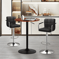 thumbnail image 1 of MoNiBloom 3 Piece Bar Table and Chair Set, 23.5" Cocktail Tables and Height Adjustable Bar Stools for Dining Counter Pub, 1 of 10
