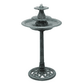 thumbnail image 1 of MoNiBloom 35" Outdoor Pedestal Water Fountain and Birdbath, Waterfall with Recirculating Pump for Garden Patio Backyard Décor, Green, 1 of 8