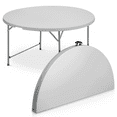 MoNiBloom 4.5FT Round Folding Table, Heavy Duty Plastic Portable Round