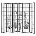 MoNiBloom 5.8 ft Tall Partition Wall Folding Room Divider, 6 Panel Wood