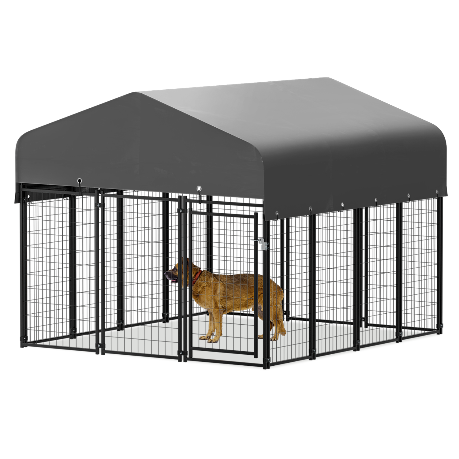 LZBEITEM 10 x 10 ft ( 118" x 118" x 71" ) Outdoor Dog Kennel Outside