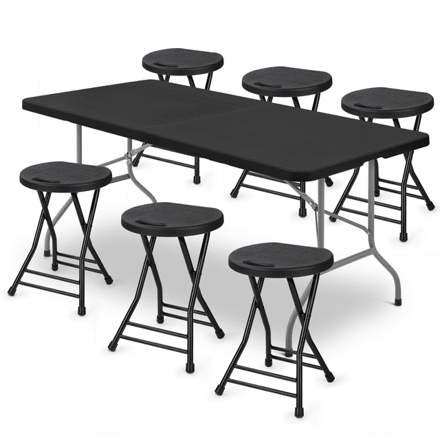 MoNiBloom 7Piece Foldable Table & Chair Set, Portable & Durable for