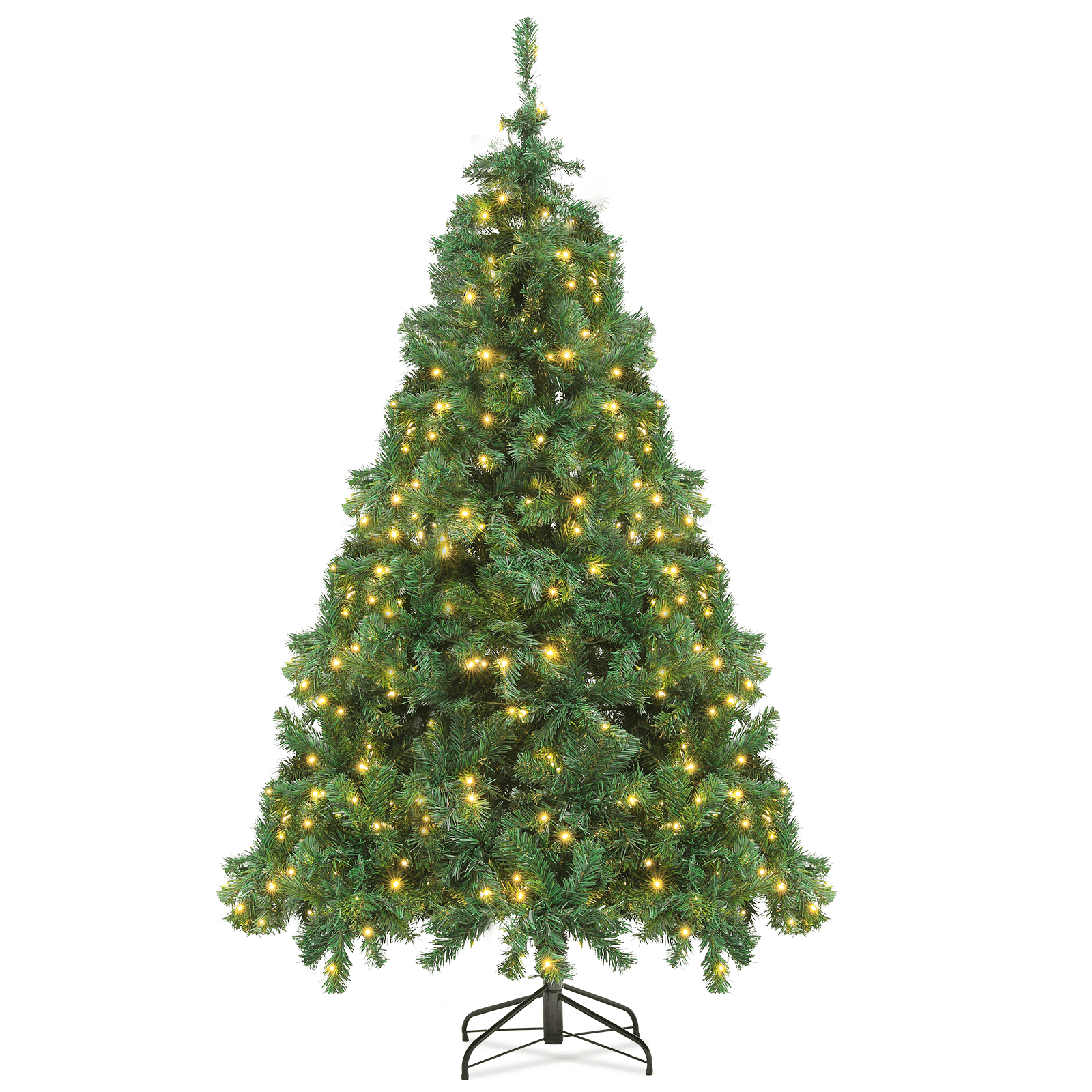 MoNiBloom 7Ft Pre-Lit Christmas Tree, Waterproof Outdoor Premium Hinged ...