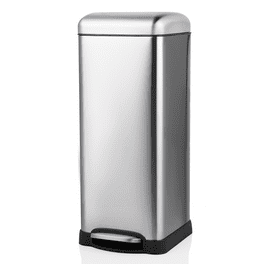 10.5 Gallon Trash Can Stainless Steel Oval Kitchen Step Trash Can - Bed  Bath & Beyond - 37497037