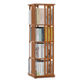 thumbnail image 1 of MoNiBloom Bamboo 4 Tiers Open Rotating Bookshelf, Books Toys Display Storage Rack, Brown, for Home, 1 of 10