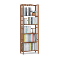 thumbnail image 1 of MoNiBloom Bamboo 5 Tiers Open Bookshelf, Adjustable Display Storage Shelf Rack,Brown, for Home, 1 of 10