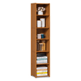 thumbnail image 1 of MoNiBloom Bamboo 6 Shelves Modern Bookcase, Free Standing Books Display Bookshelf, Brown, for Home, 1 of 10