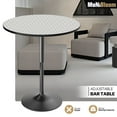 thumbnail image 1 of MoNiBloom Barstool Table 31.5" Round Adjustable Height Metal Pub Table for Restaurant, Sliver, 1 of 8
