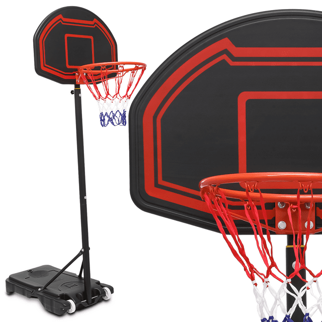 MoNiBloom Basketball Hoop with 57ft Height Adjustable for Kids/Adults