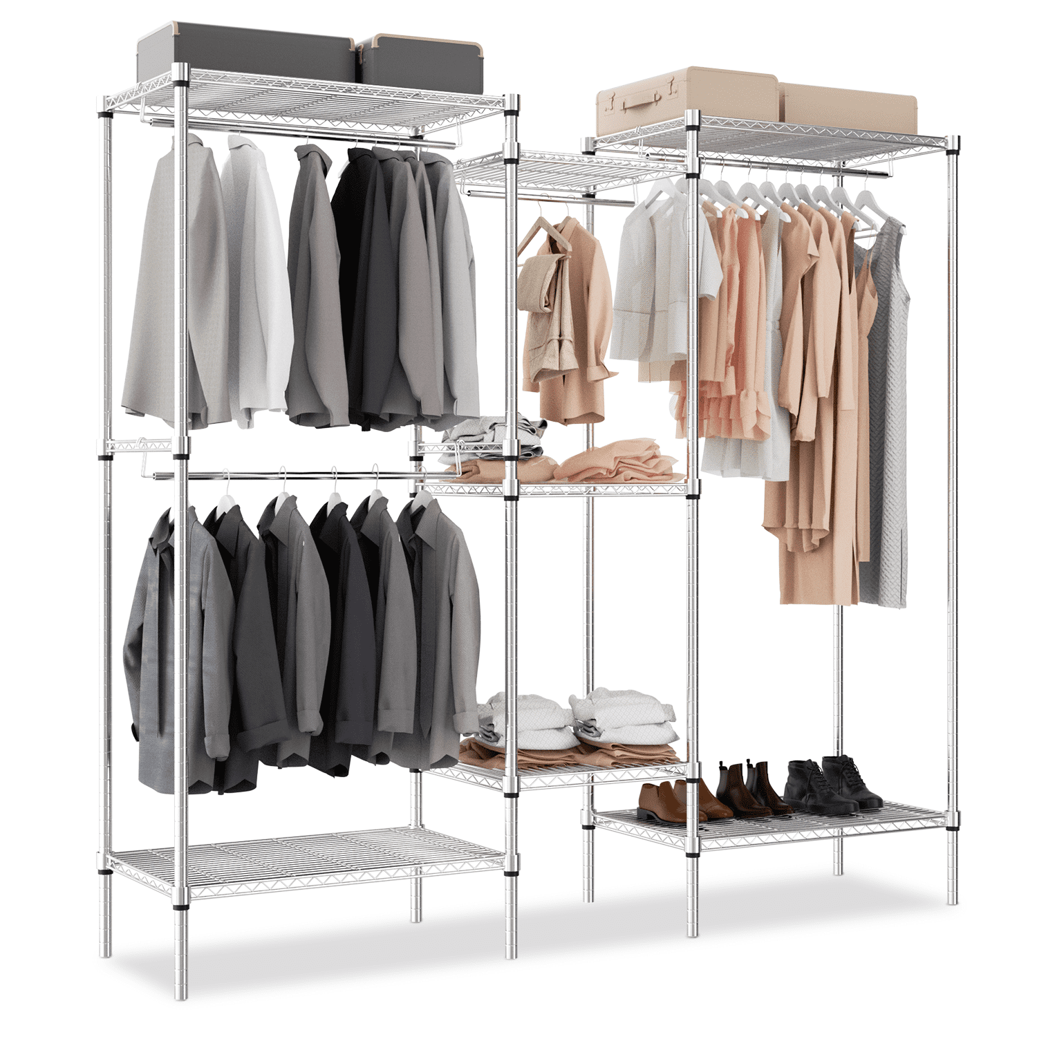 Dropship Portable Closet; Closet Storage With 6 Shelves; Clothes Rack With  Waterproof Cover; Closet Organizer With Durable Metal Frame Wardrobe; For  Bedroom; 67x41x18 Inches to Sell Online at a Lower Price
