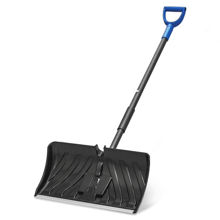 MoNiBloom Detachable Snow Shovel, Portable Wide Snow Pusher with Replace Ice Shovel, 21.5" Aluminium Alloy Snow Removal Shovel for Car Outdoor Camping Garden, Black