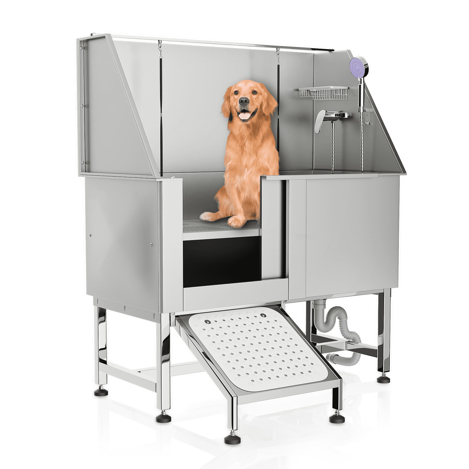 MoNiBloom Dog Grooming Tub, 50" L Pet Wash Station, Professional