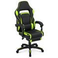 thumbnail image 1 of MoNiBloom Ergonomic Gaming Chair, Faux Leather PC Computer Seat Rolling Caster Wheels with Lumbar Support for Office, Green, 1 of 12