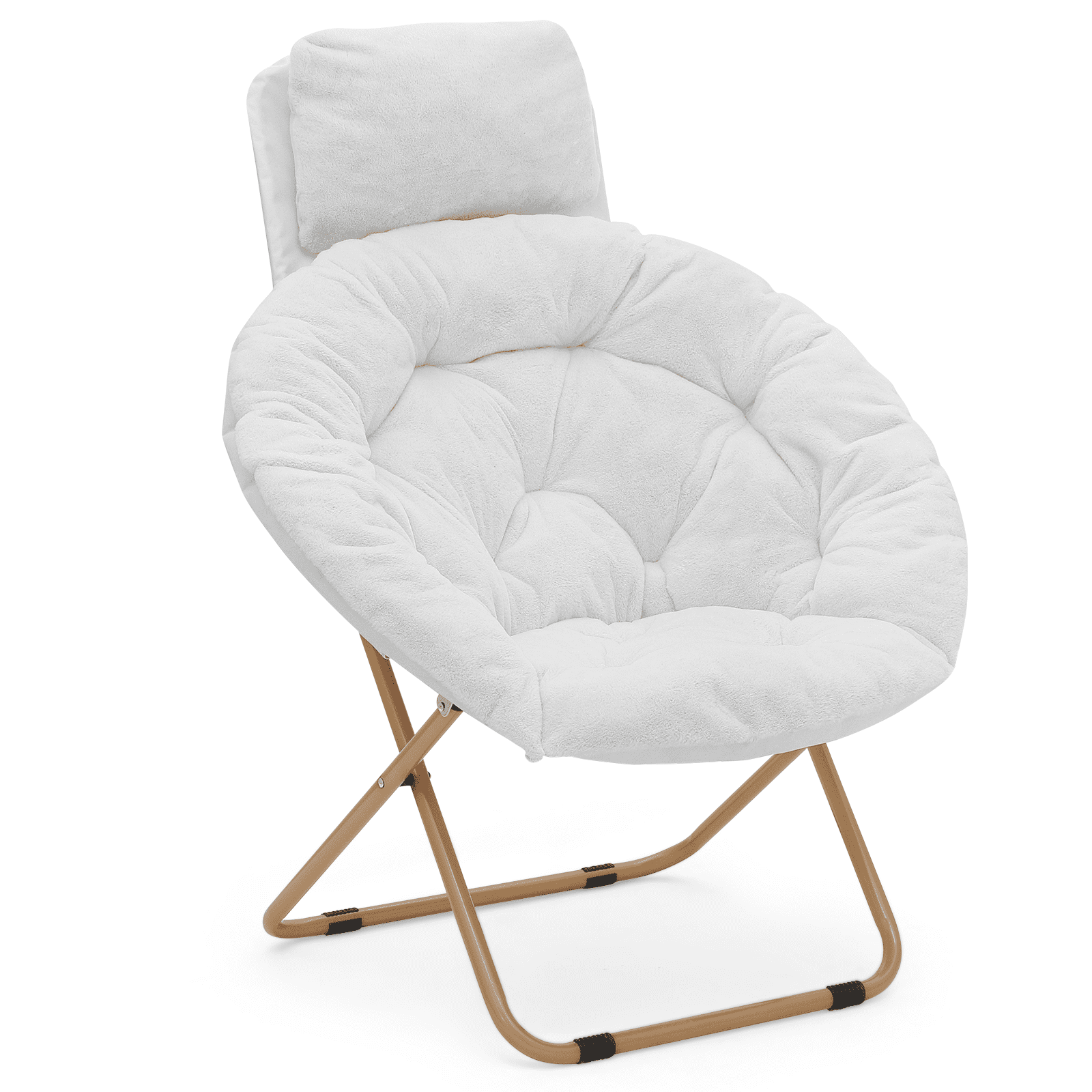 MoNiBloom Folding Moon Chairs with Pillow, Portable Accent Chairs with ...