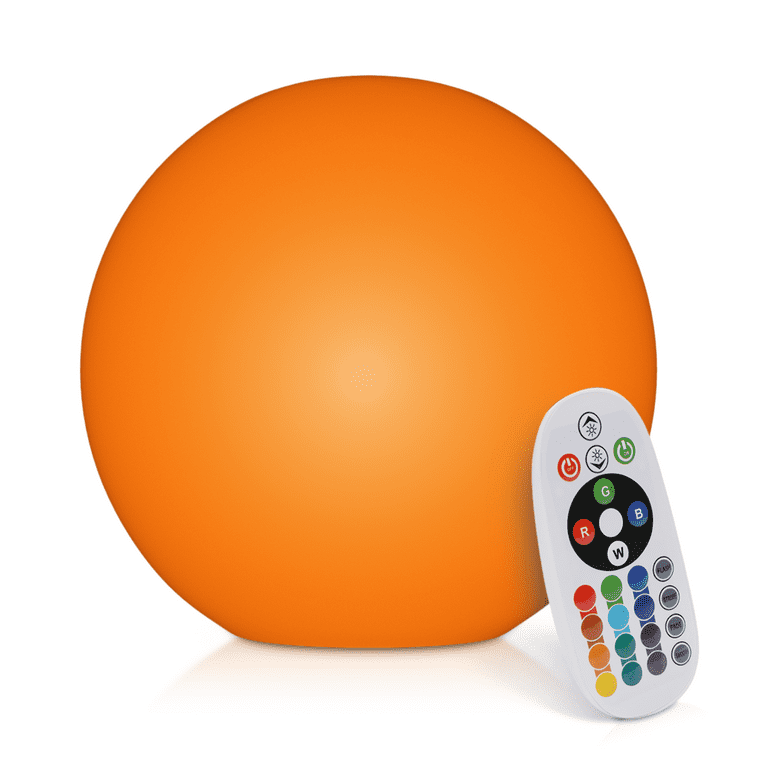 MoNiBloom LED Ball Light 12 Inch Rechargeable Remote Control Globe Lights 16 RGB Colors Changing Indoor Outdoor Night Light for