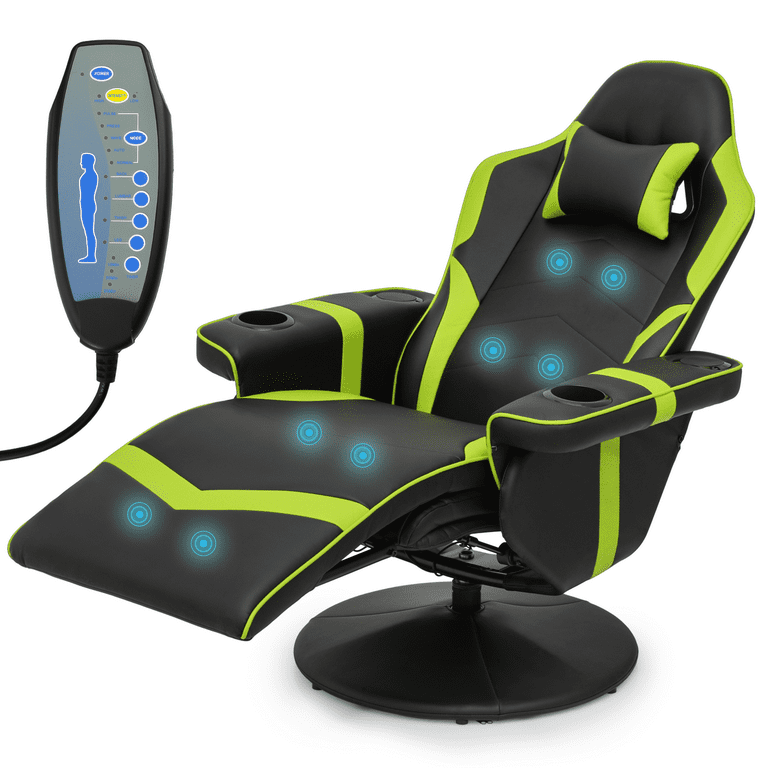 MoNiBloom Ergonomic Gaming Chair with Bluetooth, Massage