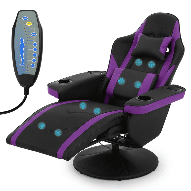 Massage Lumbar Cushion Racing Gaming Chair Reclining Backrest