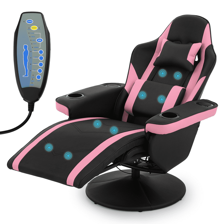 MoNiBloom Massage Video Gaming Recliner Chair, Ergonomic Computer