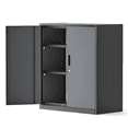 thumbnail image 1 of MoNiBloom Metal Cabinet, 36" Tool Steel Locking Cabinet with Doors, Garage Storage Systems Lockable File Cabinet for Home Office Classroom, Grey Black, 1 of 1