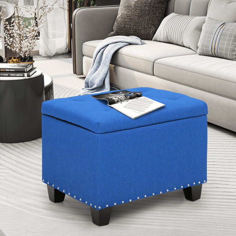 Microfiber storage ottoman discount