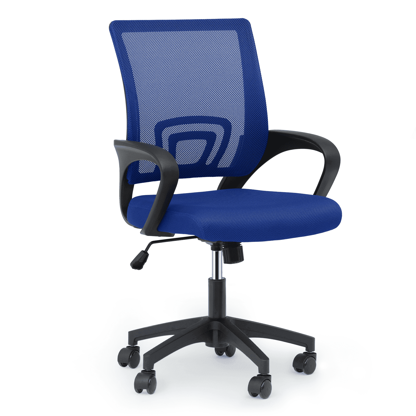 MoNiBloom Office Chair Mid Back Swivel Lumbar Support Desk Chair, Height Adjustable Ergonomic Mesh Computer Chair with Armrest, Navy Blue