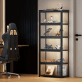 thumbnail image 1 of MoNiBloom Modern 68" 5-Tier Transparent Display Cabinet with Acrylic Flip Door, Curio Cabinet Collection Display Case, Floor Standing Showcase Bookshelf for Living Room Bedroom Home Office, Black, 1 of 10