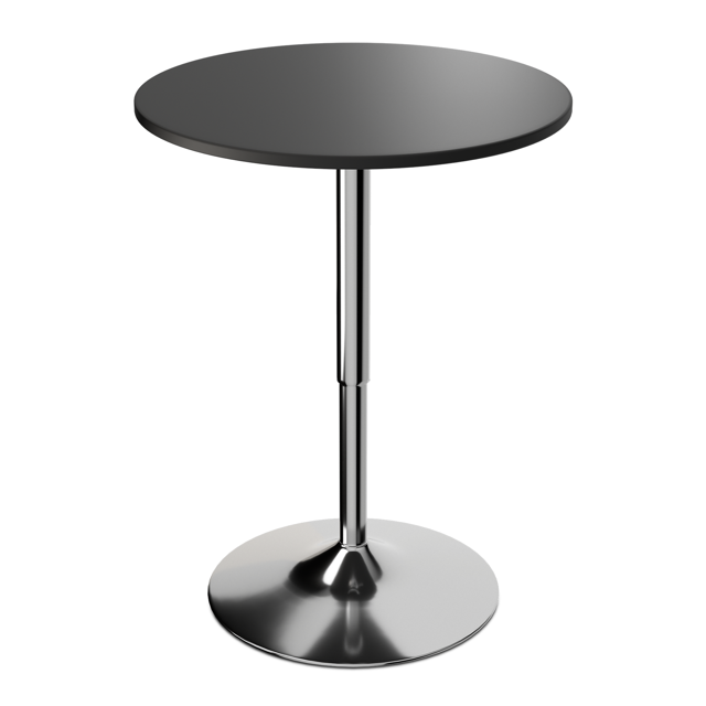 MoNiBloom Modern Round Bar Table, Height Adjustable Bar Table 27.5"35.