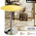 thumbnail image 1 of MoNiBloom Modern Round Bar Table, Height Adjustable Bar Table 27.5"-35.7", Pub Table with Top and Base for Living Room, Dining Room, Bistro, Yellow, 1 of 7