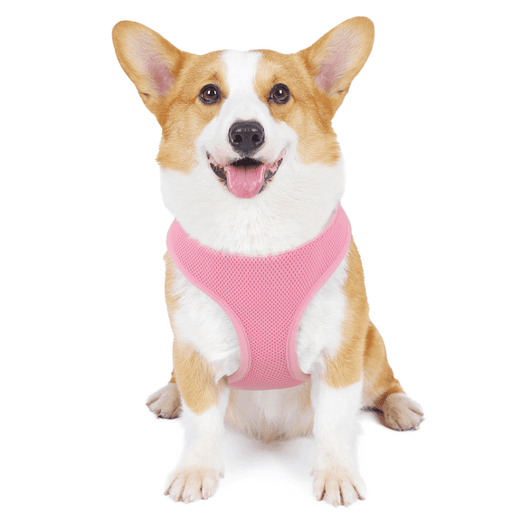 MoNiBloom No Pull Dog Harness, Pet Vest Adjustable Mesh Breathable Harnesses for Dogs Walking, Pink M